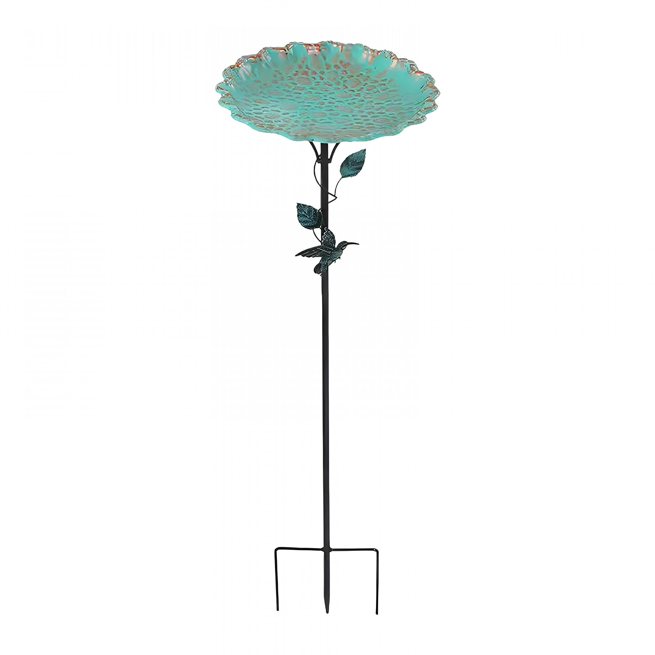 ACDANC Vintage Iron Bird Bath for Garden, 82Cm Large Outdoor Water Bowl for Wild Birds, Antique Standing Birdbath Garden Decoration for Patio Lawn Yard Bird Baths for Outdoors