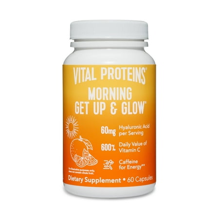 Vital Proteins Morning Get Up and Glow Capsules, 1 bottle, 60 count