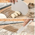 thumbnail image 4 of Flexible Silicone Dough Scraper Cutter, Large (15.2×10.9CM) Multipurpose Scrapers Non Stick, Food Grade Bowl Scraper Bench Spatula for Baking Bread Sourdough Cake Pizza (2Pcs, Grey), 4 of 5