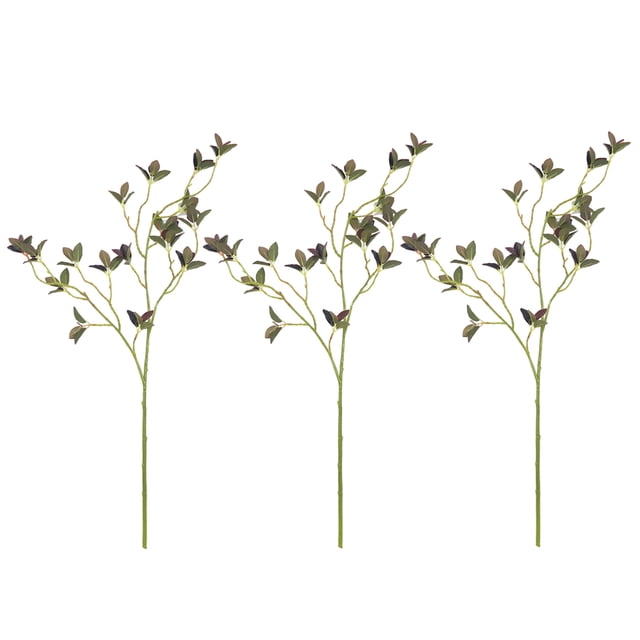 Yuarrent Plantas simuladas de 3 piezas para decoración del hogar apariencia realista bajo mantenimiento plástico elegante Decoración púrpura