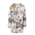 thumbnail image 2 of Puntoco Mujer Invierno Cálido Outwear Estampado Floral Bolsillos Con Capucha Vintage Oversize Puntoco Puntoco-914, 2 of 8