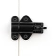thumbnail image 5 of Cerradura de puerta con resorte negro, pestillo de perno resistente, aleación de aluminio, seguridad, cerradura automática de puerta deslizante con barril de resorte con tornillos, 5 of 5