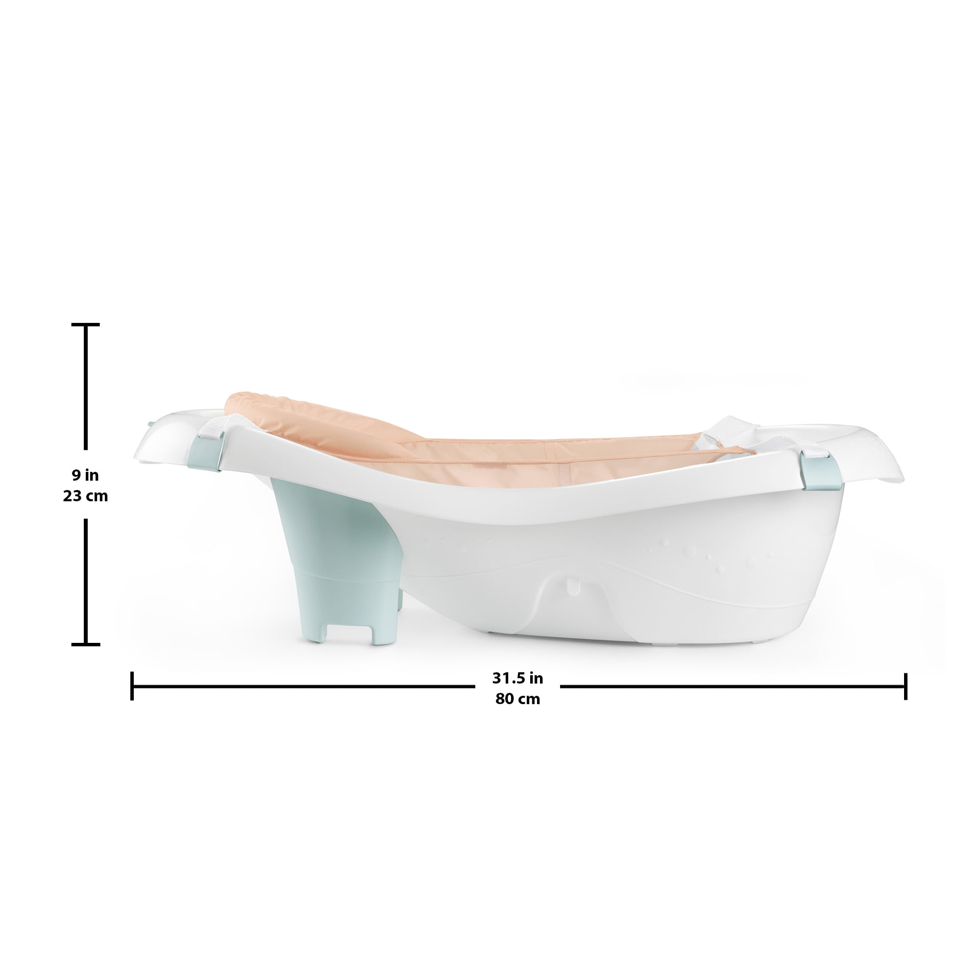 Fisher-Price Baby to Toddler Bath 4-in-1 Sling ‘n Seat Tub with Removable Infant Support and 2 Toys, Summer Blossoms
