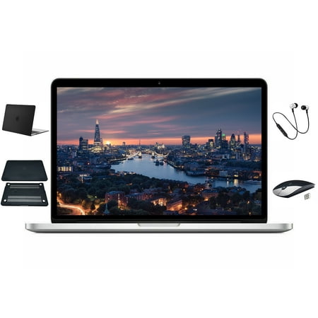 Apple MacBook Pro Laptop, 13.3-inch, 4GB RAM, Mac OS, 500GB HDD, Includes Bundle: Black Case, Wireless Mouse, Bluetooth Headset - Silver
