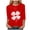 Red, variant on felwors Saint Patricks Day for Women Lucky Shamrock 3/4 Sleeve Shirt Funny Irish Graphic Tee Spring Party Tops (Army Green, S)