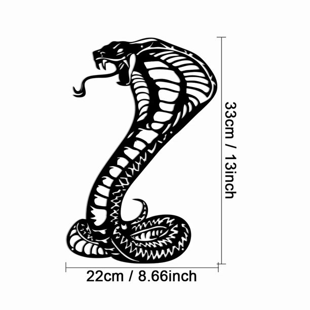 Letrero de arte de pared de serpiente de Cobra, silueta de serpiente de Metal, colgante Interior para sala de estar, decoración de cueva de hombre, decoración del hogar