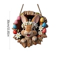 thumbnail image 3 of Easter Bunny Door Hanger Holiday Welcome Sign for Front Door Home Porch, 3 of 6