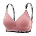 thumbnail image 3 of successthop Wireless Push Up Bralette 2 Pack Plunge Soft Everyday Adjustable Straps Solid Comfortable Sport Bras, 3 of 5