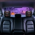 thumbnail image 7 of Runkheen Ghost Face Car Headrest Covers Scary Spooky-Themed Headrest Protector 1-Pack 28x26, 7 of 7