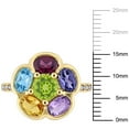 thumbnail image 2 of Everly Women's Rhodolite and Citrine Topaz Amethyst Iolite Peridot Yellow Gold Plated Ring, 2 of 2