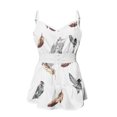 thumbnail image 5 of Women Summer Tops Womens Button Up V Neck Beach Crochet Lace Peplum Tank Tops Cute Sleeveless Peplum Casual Spaghetti Strap Shirts Blouse Crop Top Dancing Design for Women Control Stocking White S, 5 of 6
