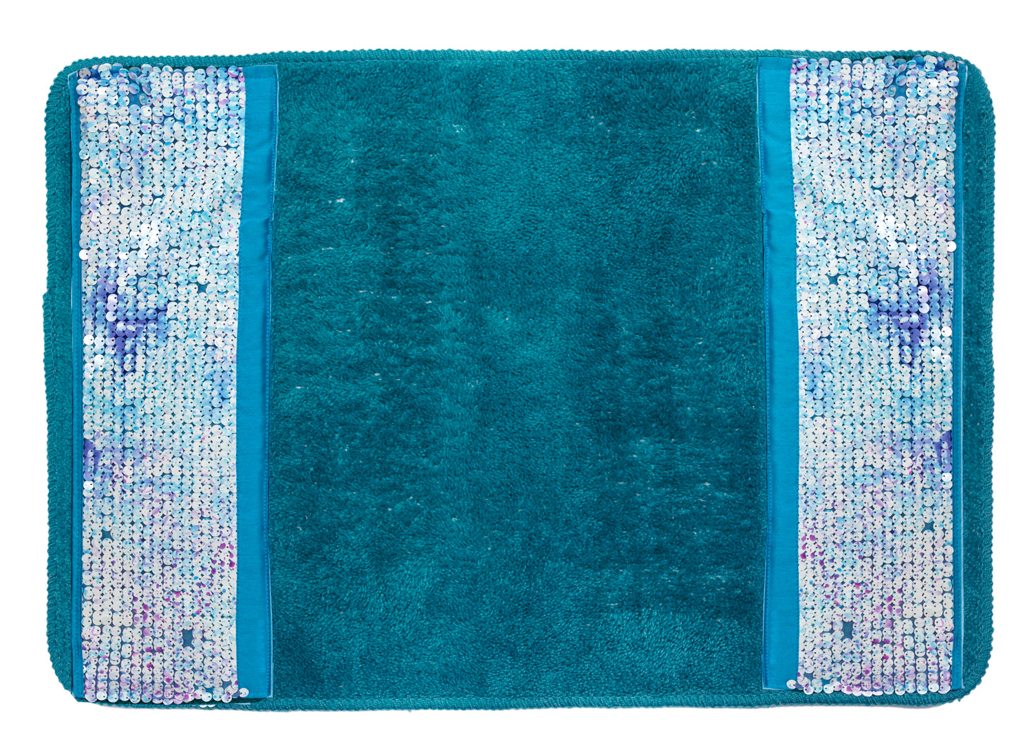 Popular Bath Tammi Aqua Bath Collection 21 x 32 Banded Bathroom Rug