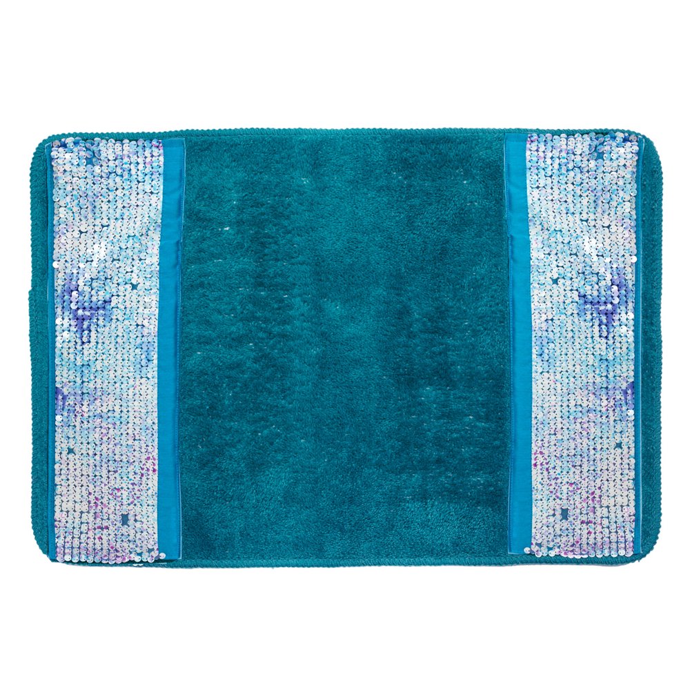 Popular Bath Tammi Aqua Bath Collection 21 x 32 Banded Bathroom Rug