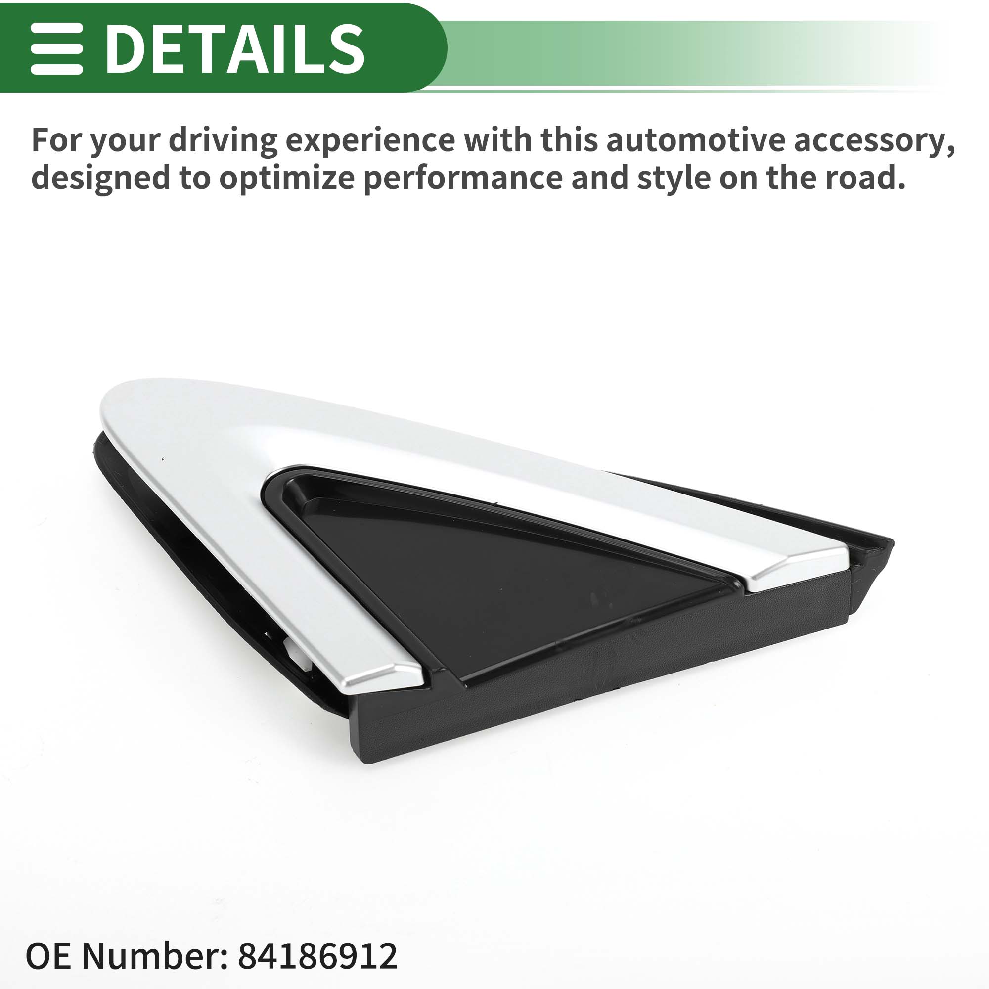 Unique Bargains Pillar Corner Triangle Trim for Cadillac XT5 2017 Plastic No.84186912