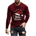 thumbnail image 2 of Yusimy Men's Casual Christmas Print Sporty Long Sleeve T-Shirt Holiday Fashion, 2 of 5