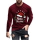 thumbnail image 2 of Blusas y camisas de manga larga y cuello redondo para hombre, informales, con estampado navideño, deportivas, de poliéster., 2 of 5