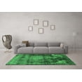 thumbnail image 3 of Ahgly Company Indoor Round Oriental Green Industrial Area Rugs, 4' Round, 3 of 4