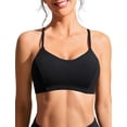 thumbnail image 1 of Top de Bikini CRZ YOGA con Cordones y Escote en V Negro Mediano, 1 of 7