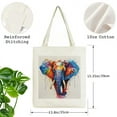 thumbnail image 4 of Shadudu Women's Canvas Trendy Tote Bag 1722482724676 Eco-Friendly Party Holiday Supplies white, 4 of 6