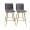 Grey, variant on Homylin Modern Counter Height Bar Stools Set of 2, 30" Upholstered Bar Chairs Dining Stool with Backs, Golden Legs and Footrest for Home Bar Kitchen Island