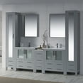 thumbnail image 2 of 102" Freestanding Bathroom Vanity with Side Cabinet & Vessel Sink - Metal Grey, 2 of 6