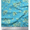 thumbnail image 1 of Soimoi Blue Cotton Poplin Fabric Leaf Leaves Printed Craft Fabric by the Yard 58 Inch Wide, 1 of 3