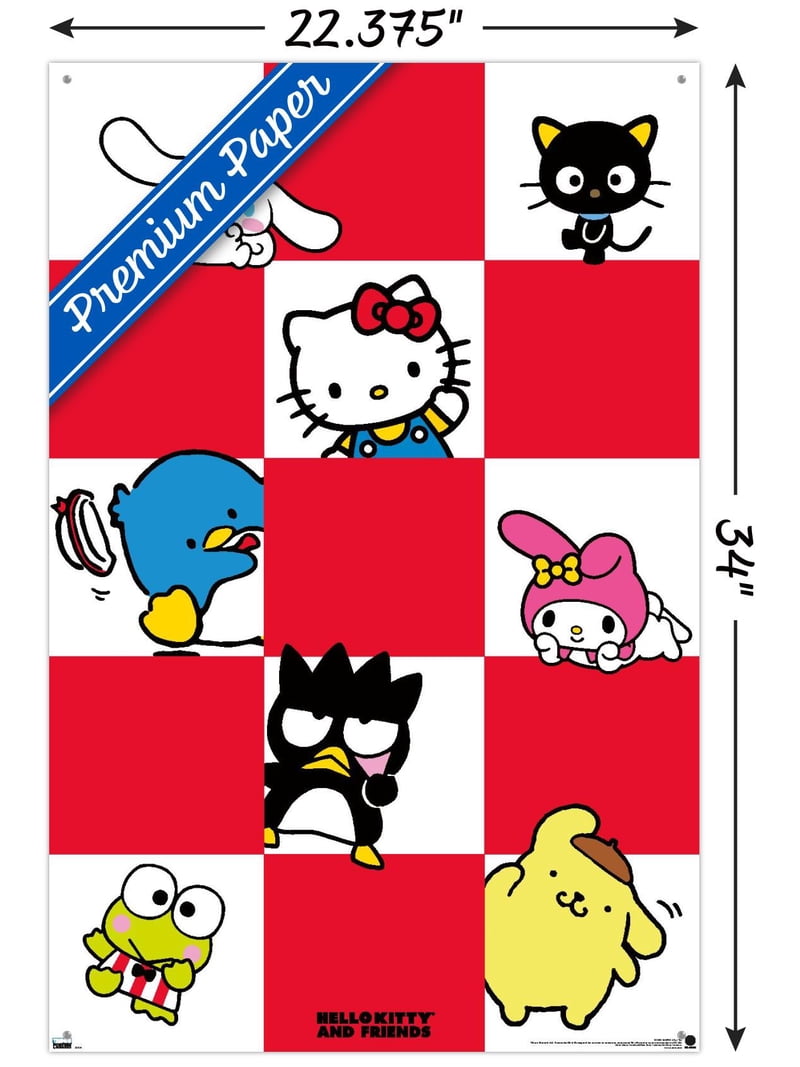 Hello Kitty and Friends: 21 Core - Group Squares Wall Poster with