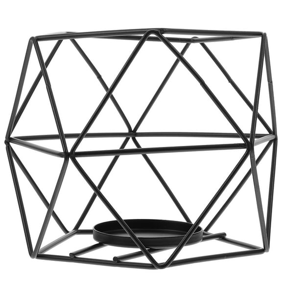 WHAMVOX  Hollow Candle Holder for Jar Candles Candlestick Decor Black