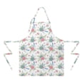 thumbnail image 2 of Pioneer Flower Floral Print Pattern Apron for Women and Men, Cotton Linen Waterproof with Pockets, Adjustable, 33x27 Inch for Kitchen, Gardening, BBQ, Salon, 2 of 6