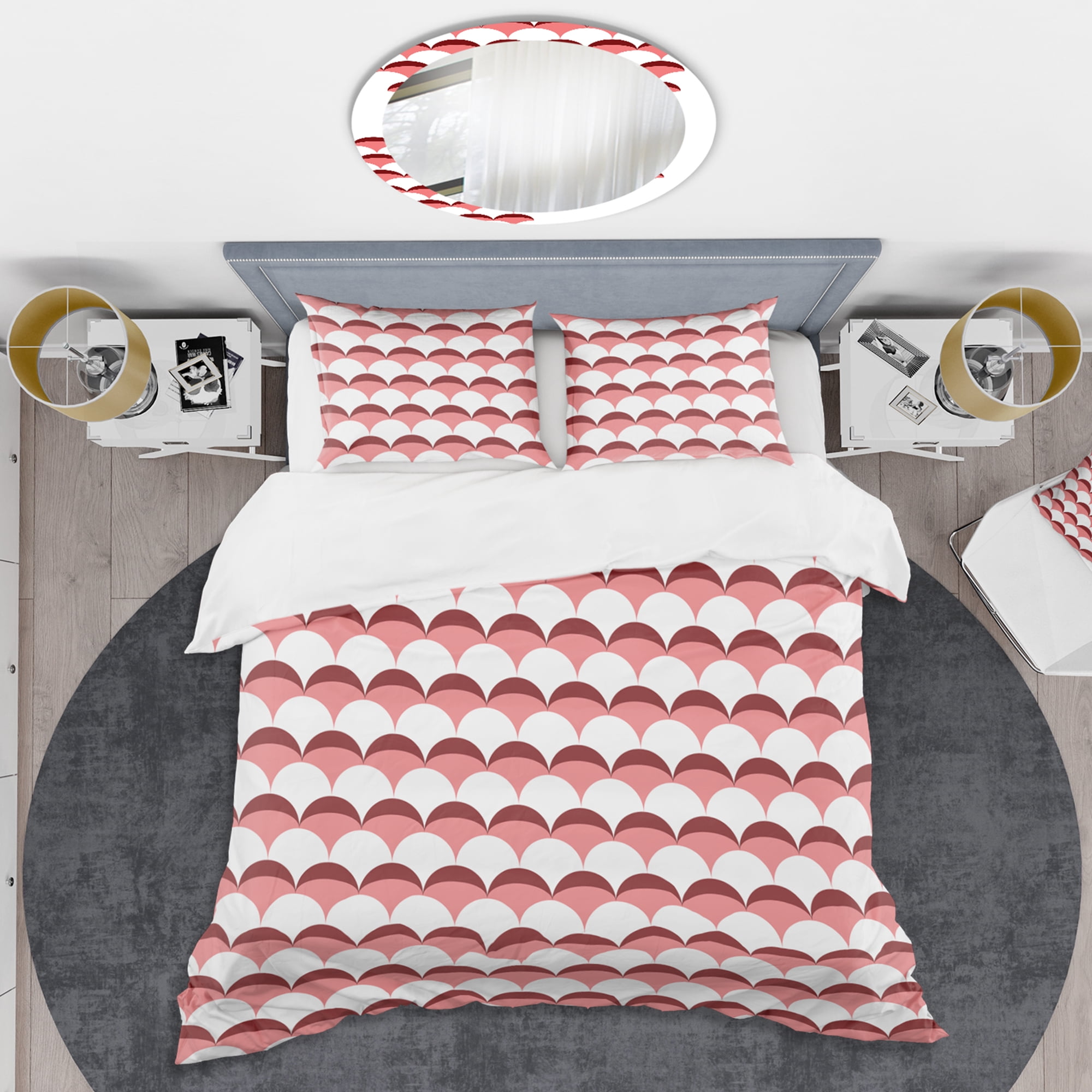 Designart 'Geometrical Retro Design V' Mid-Century Modern Duvet Cover Set