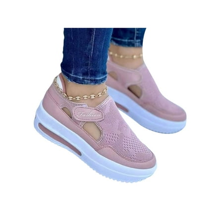 

UKAP Women Casual Antiskid Round Toe Sneakers Women s Vacation Breathable Wedge Sandals Fashion Thick Sole