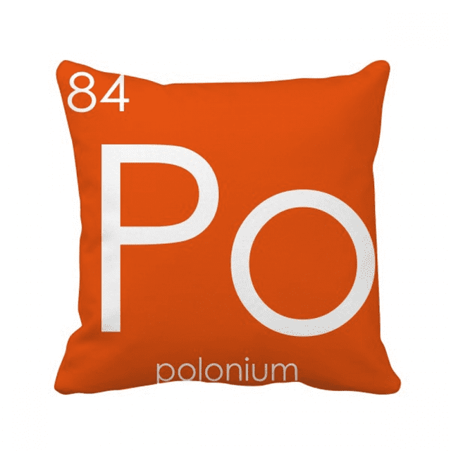 Chestry Elements Period Table Semetal Polonium Po Throw Pillow Sleeping Sofa Cushion Cover
