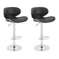 thumbnail image 1 of Bronte Living Tabouret de Bar en Similicuir avec Hauteur Réglable, Design Pivotant à 360°, Dossier Moyen Confortable, Protection de Sol et Base Piédestal avec Repose-Pieds pour Cuisine, Bar - Série Claudia - Ensemble de 2, 1 of 9
