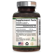 Creatine Monohydrate 3000mg Per Serving – Micronized Creatine Powder Capsules - Supports Lean Muscle, Strength, Energy, Endurance - Nature's Supplement, Non-GMO, Bottled in USA - 120 Capsules