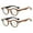 2 Pairs of Brown, variant on 2 Pairs of Retro Wood Grain Progressive Multi-focus Reading Glasses 3.00 Round Anti-blue Light Spring Hinges Readers +3.00 Strength