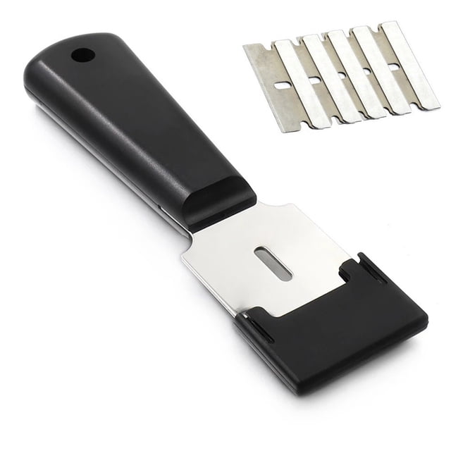 Stainless Steel Leather Cutter Leather Shovel Replaceable Blade Cutter 1 handle with 5pcs blades