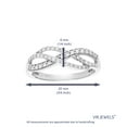 thumbnail image 3 of Vir Jewels 1/3 CTTW Lab Grown Diamond Wedding Band in Sterling Silver Female Adult, 3 of 5