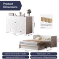 thumbnail image 2 of MUZZ Queen Size Murphy Bed, Guest Room Cabinet Bed with USB & Charging Station and Large Drawer for Apartment, White, 2 of 9