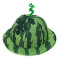 thumbnail image 4 of OOOUM Plush Funny Hat For Adults Fruits Shape Scalloped Brim Party Hat Holiday Gathering Festive Plush Hat Green, 4 of 4