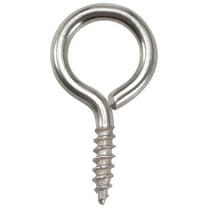 Uxcell 50Pcs Screw Eye Hooks Self Tapping Screws Screw-in Hanger Eye-Shape Hooks Silver 0.75"