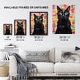 thumbnail image 3 of My Cat is My Therapist Colourful Notes Oil Painting Purring Pet Artwork Framed Wall Art Print A4, 3 of 5