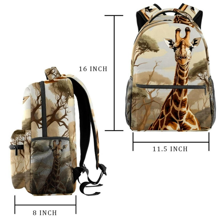 giraffe backpack jansport luoweisi Lightweight Backpack Giraffe School Bag Travel Laptop Daypack for Men Women Casual Rucksack, Adult Unisex, Size: Large