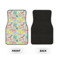 thumbnail image 2 of Pofeuu Bright Peach Print Car Foot Mat Set of 4 Pieces - All-Weather Full Set Floor Mats for Cars Trucks SUVs, 2 of 7
