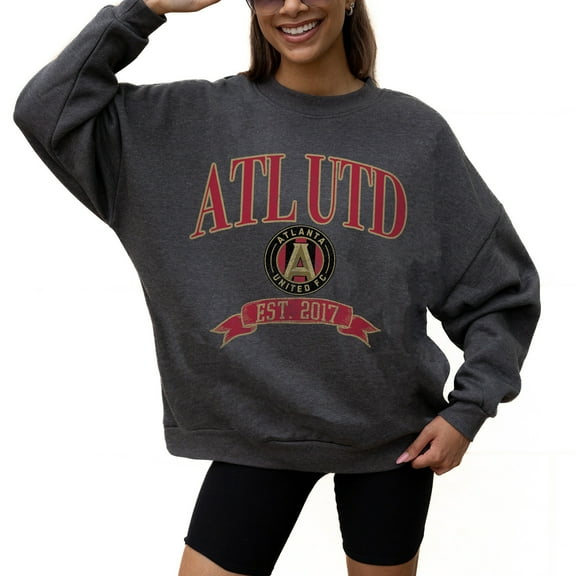 Women's Gameday Couture Charcoal Atlanta United FC Seal The Deal Pullover Sweatshirt