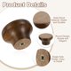 thumbnail image 3 of Uxcell 6 Pack Perilla de Cajón Redonda de Madera, 1 5/8" Diámetro Cabeza Plana Perillas de Madera con Tornillos para Cajón de Muebles, Armario, Alacena, Nogal, 3 of 6