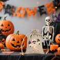 thumbnail image 4 of Home Textile Storage Halloween Drawstring Candy Bag Linen Burlap Pouch for Party Supplies Trick or and Wrapping Solutions, 4 of 5
