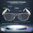 thumbnail image 2 of Smart Translation Glasses - 144 Languages, AI Voice Assistant, Blue Light & Polarized Lenses, Built-in Mic/Speaker - Compatible iOS/Android, USB Charging, 2 of 12