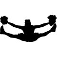 thumbnail image 2 of Cheer Silhouette Black Wall Decal by Wallmonkeys Peel and Stick Graphic (36 in W x 17 in H) WM101666, 2 of 4