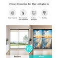 thumbnail image 4 of Window Privacy Film Sunset Beach Stained Glass Window Film Decorative Sun Block Window Cover Spray Ocean Waves Sky Nature Scenery Window Clings Static Adhesive Sticker for Bathroom 17.7"x39.3", 4 of 7