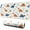 White Dinosaurs Geometric, variant on Long Mouse Pads for Desk,White Dinosaurs Landscapes Pattern Desk Mats on Top Of Desks, Desk Mouse Pad Extra Large with 3mm Non-Slip Base and Stitched Edge for Gaming,Office,Work,Home 31.5"x11.8"